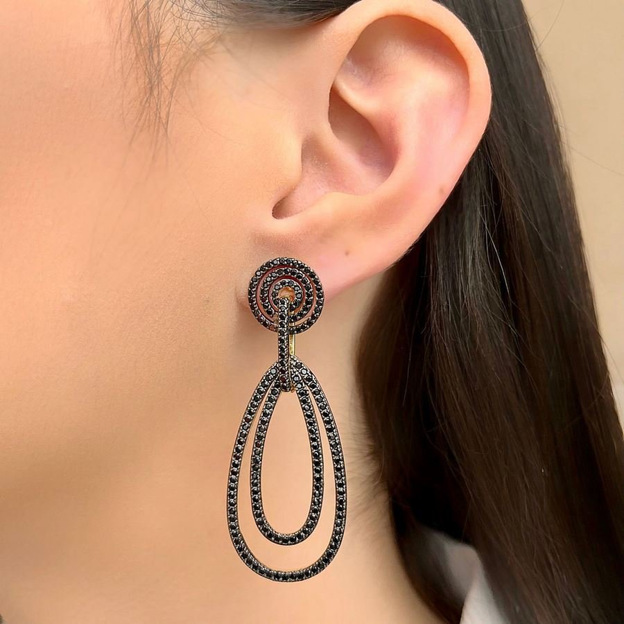 Brinco de Zircônia Folheado a Ouro 18K