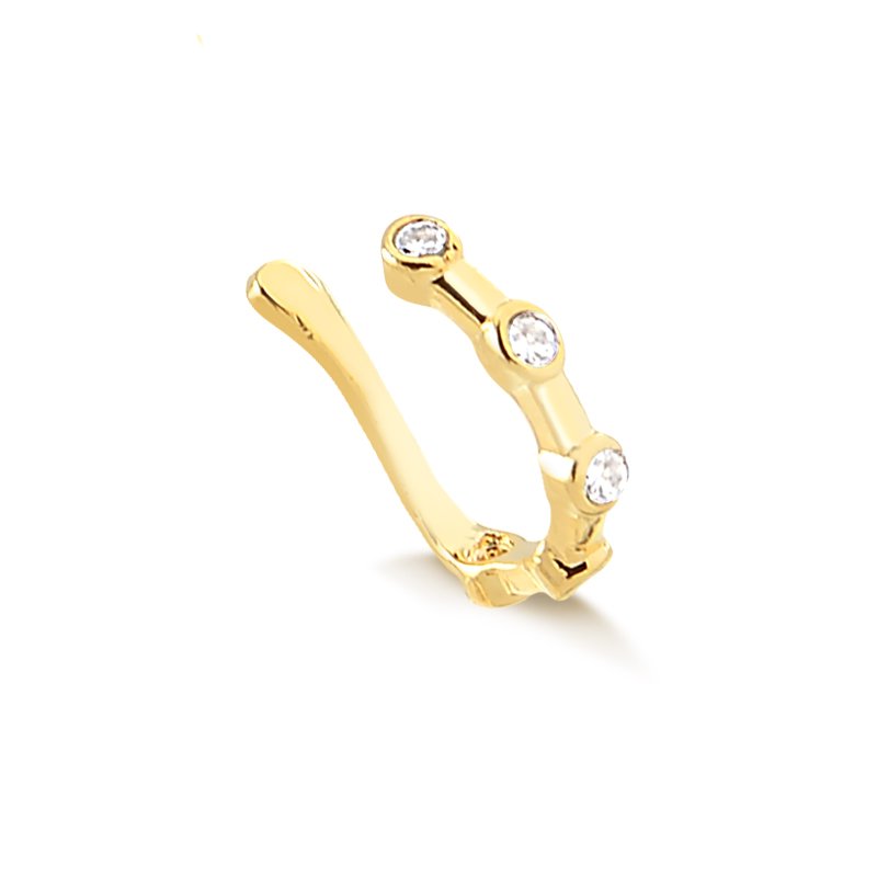 Piercing Zircônia Banhado a Ouro 18K