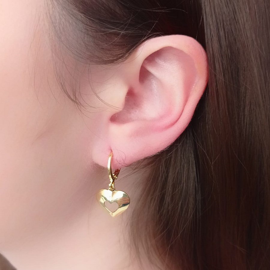 Brinco de Argolinha Banhado a Ouro 18K