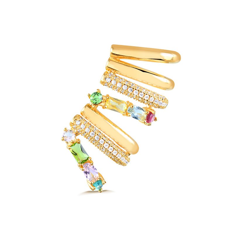 Piercing LAUREN com Pino de Zircônia Folheado a Ouro 18K