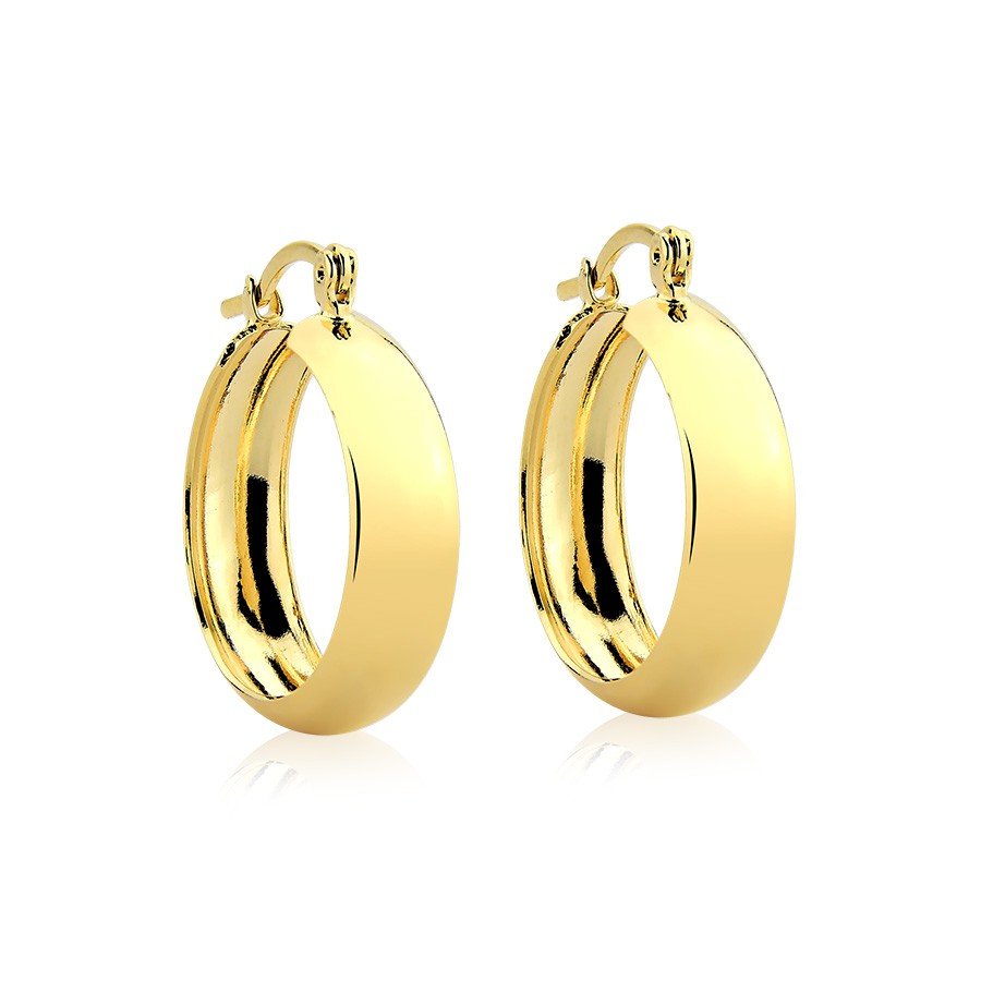 Brinco argola fecho italiano 2,0cm banhado ouro18k