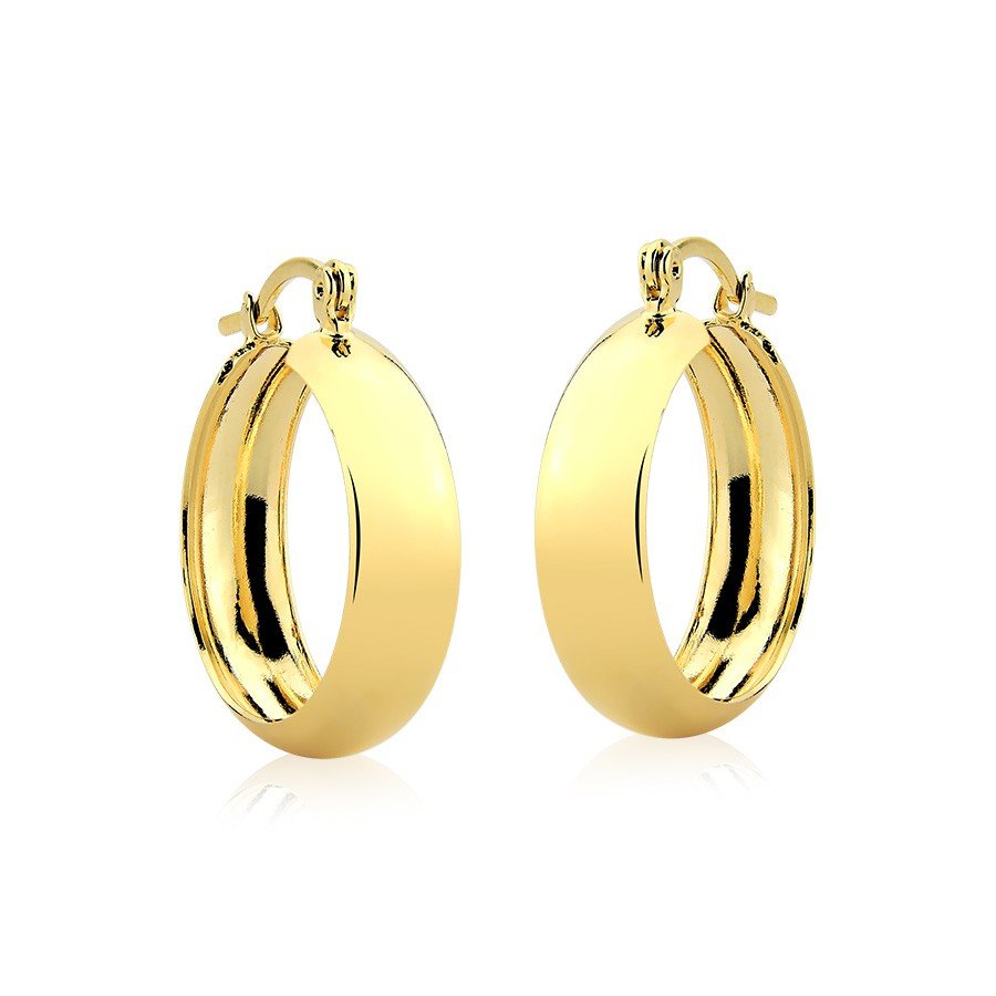 Brinco argola fecho italiano 2,0cm banhado ouro18k