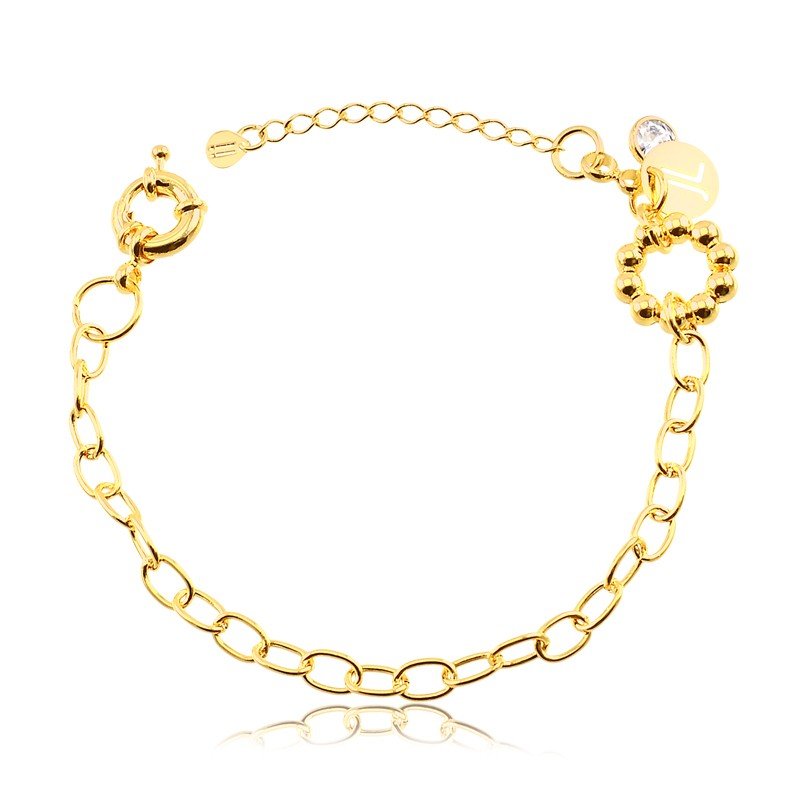 Pulseira de Elos Folheada a Ouro 18K