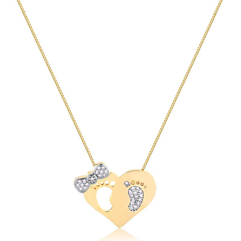 Gargantilha Menina banhada a Ouro 18K