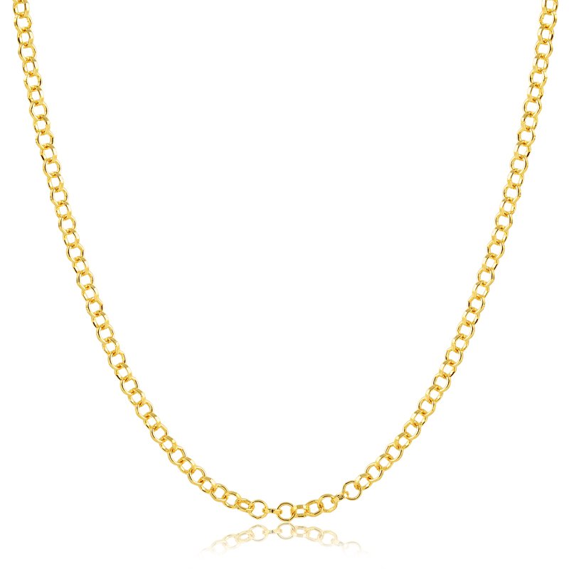 Corrente Portuguesa Folheada a Ouro 18K - 42cm