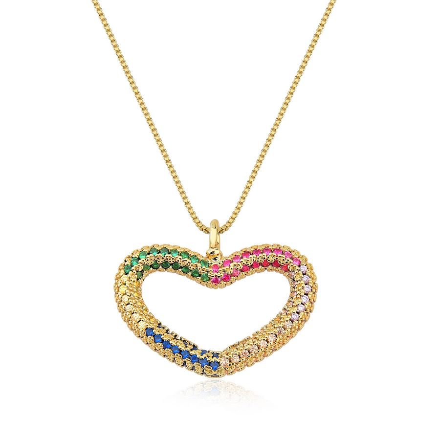 Gargantilha Color Cravejada banhada a Ouro18K