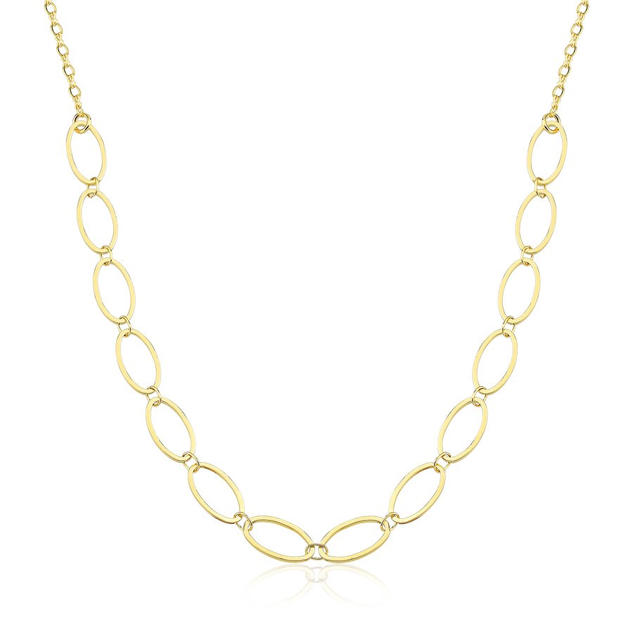 Colar de elos delicados banhado ouro18k