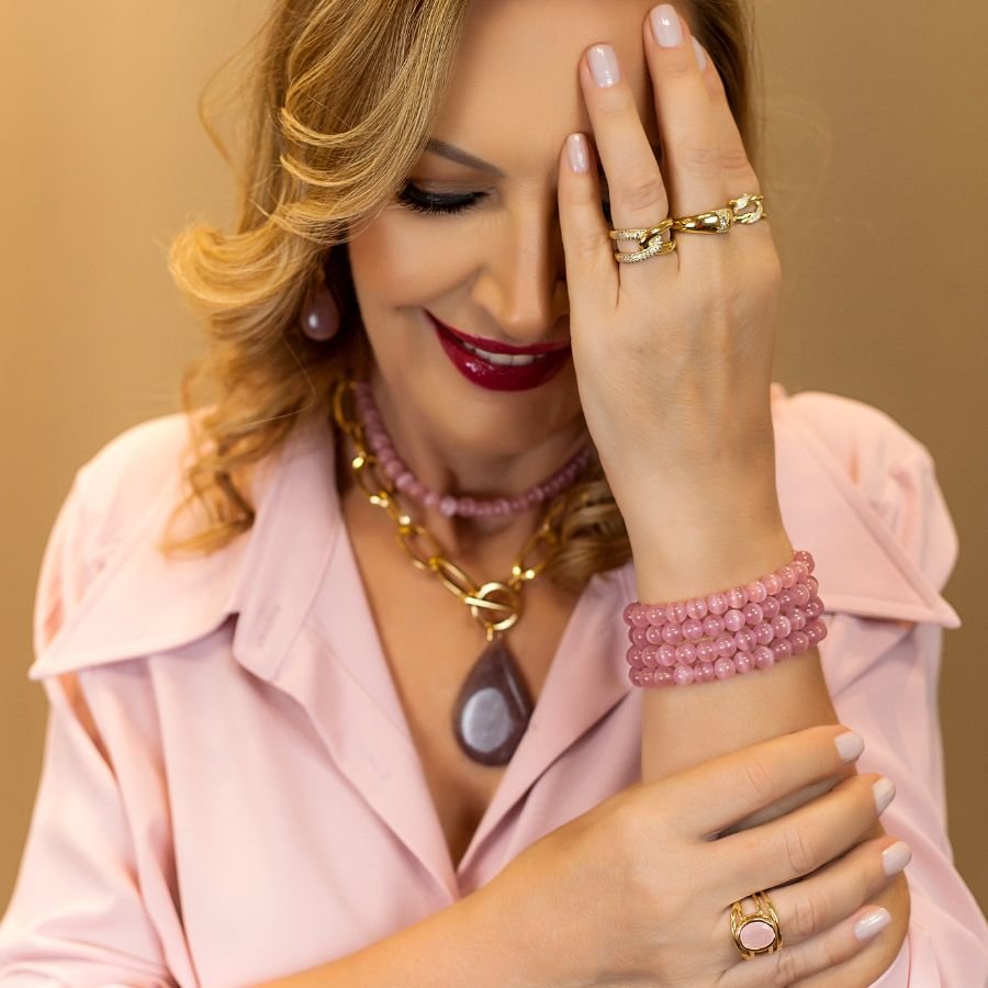 Anel de zircônia banhado ouro18k