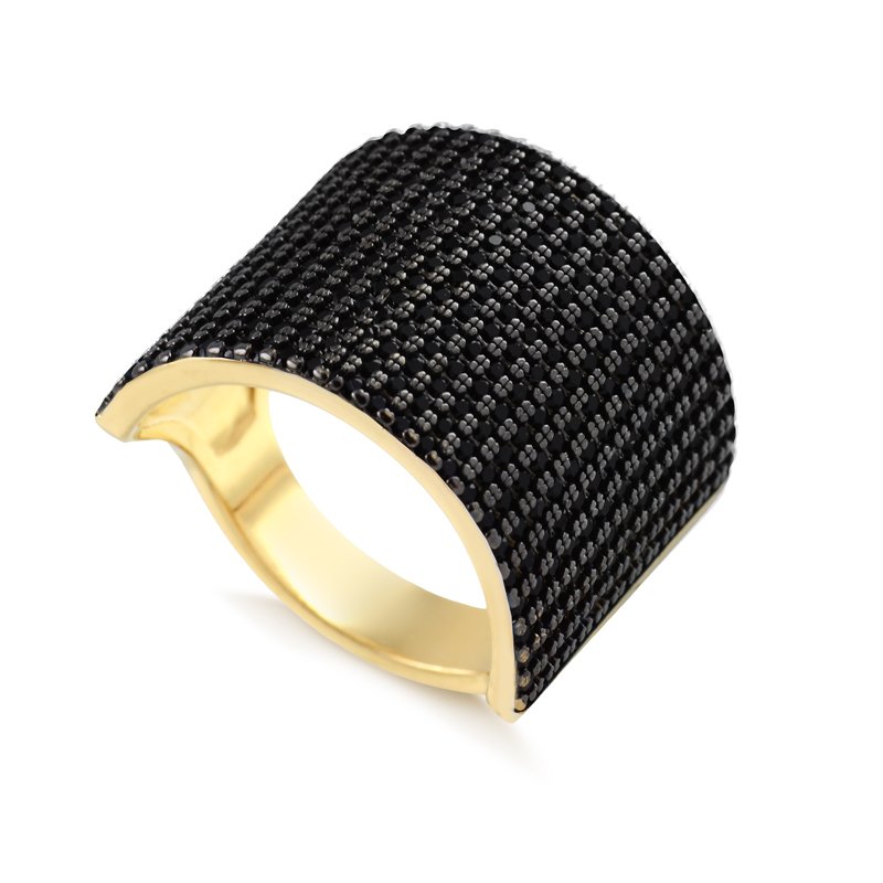 Anel de Zircônia Folheado a Ouro 18K