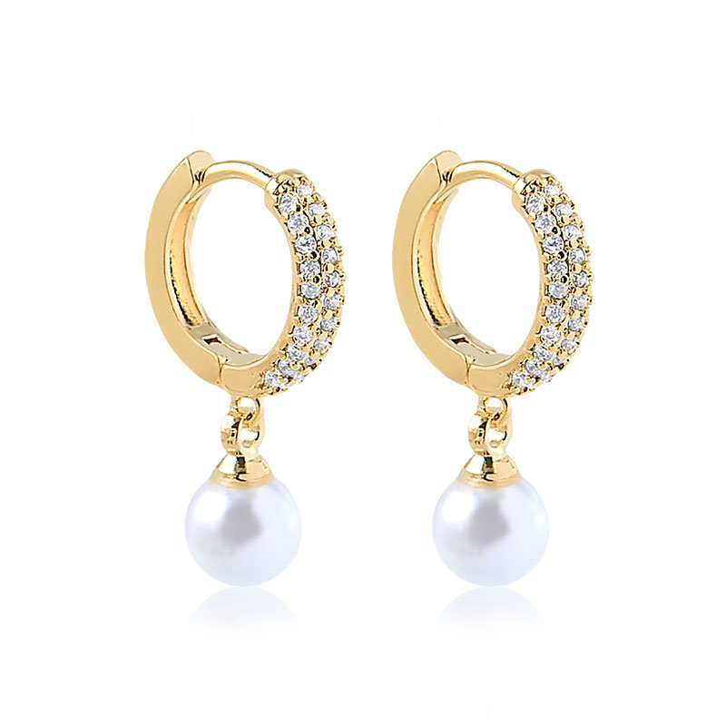 Brinco de Argolinha Click Folheado a Ouro 18K