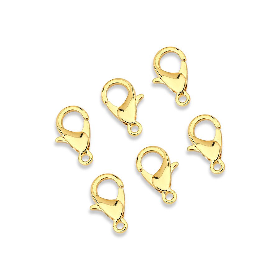 Fecho para correntes 11mm banhado ouro18k - 12unidades