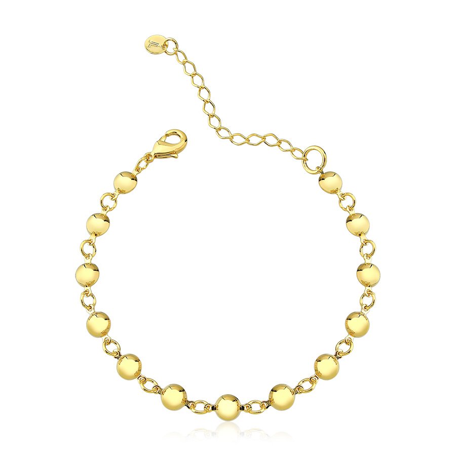 Pulseira com mini esferas banhado ouro18k