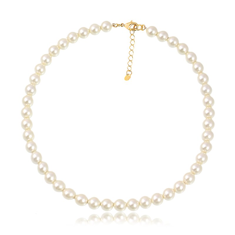 Choker de pérola 6 mm banhada a ouro18k- Primeira Linha