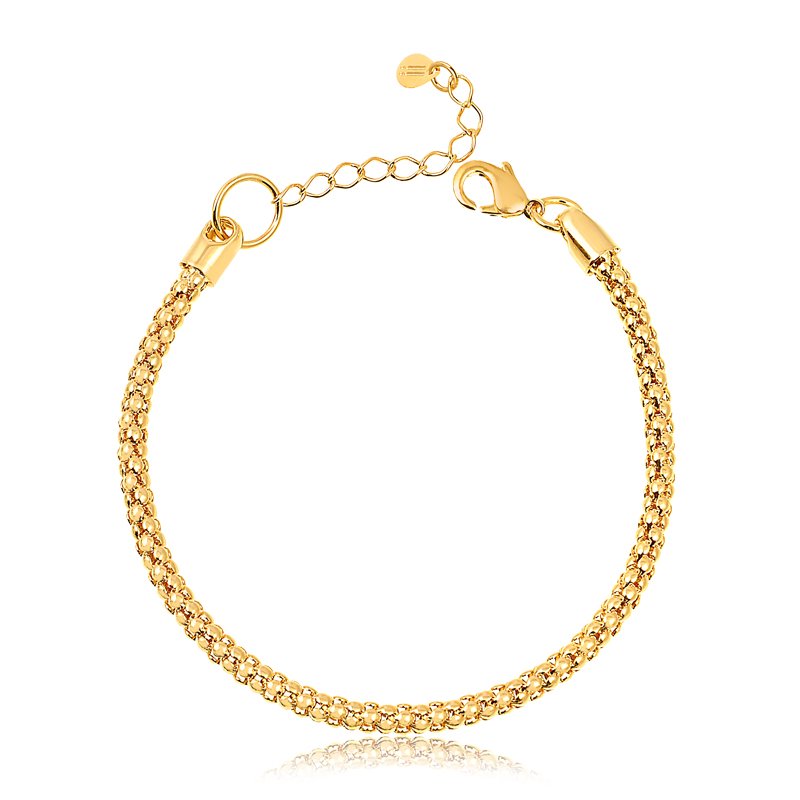 Pulseira Rolô Grossa Folheada a Ouro 18K 