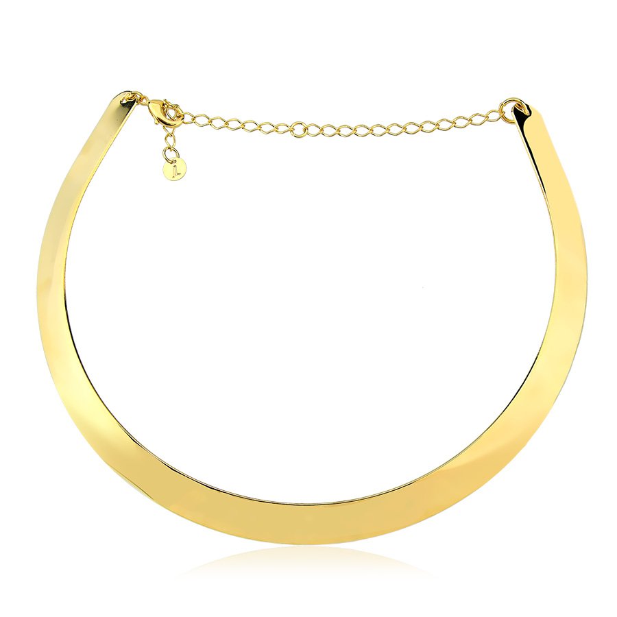 Aro largo liso banhado ouro18k